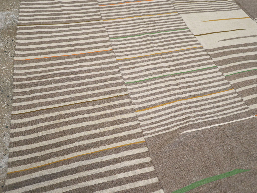 Modern Turkish Flatweave Large Room Size Carpet, No.31436 - Gss