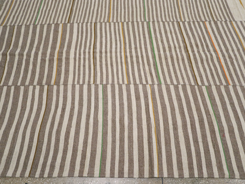 Modern Turkish Flatweave Large Room Size Carpet, No.31436 - Gss