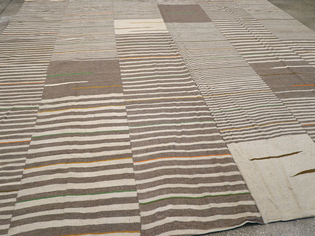 Modern Turkish Flatweave Large Room Size Carpet, No.31436 - Gss