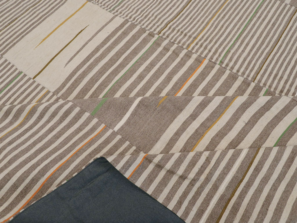 Modern Turkish Flatweave Large Room Size Carpet, No.31436 - Gss