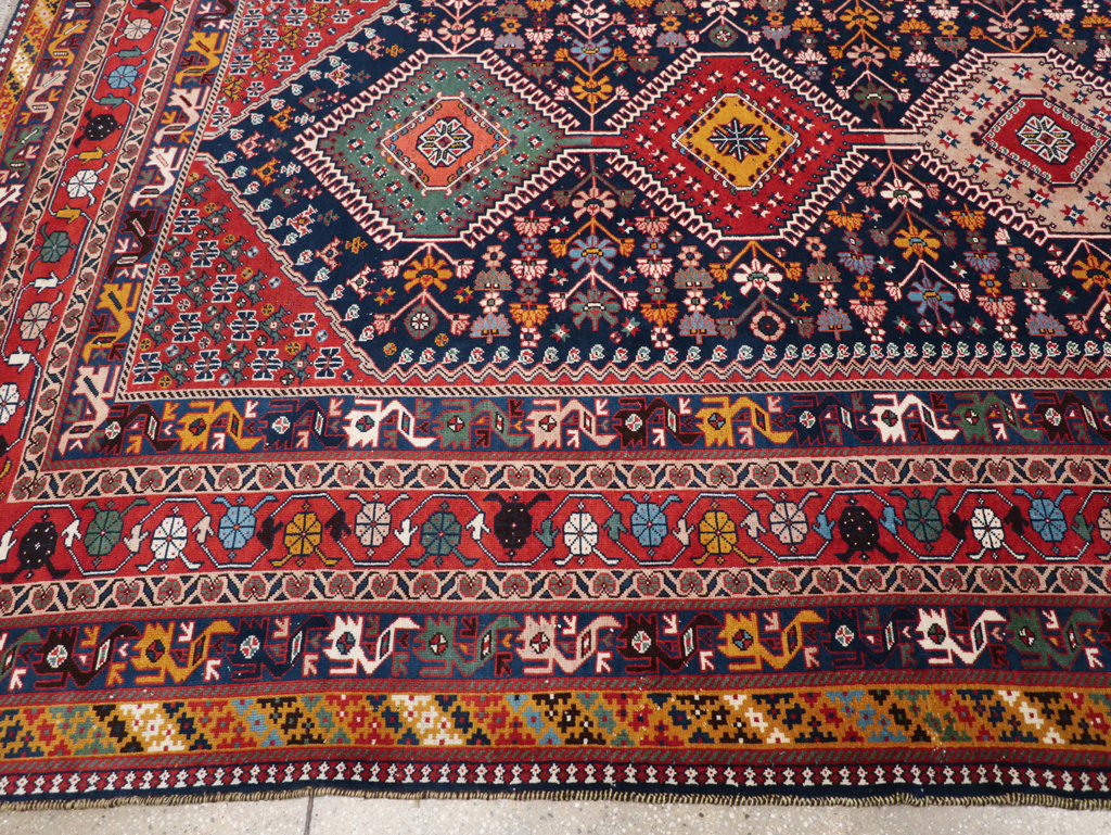 Vintage Persian Afshar Room Size Carpet, No.31446 - Gss