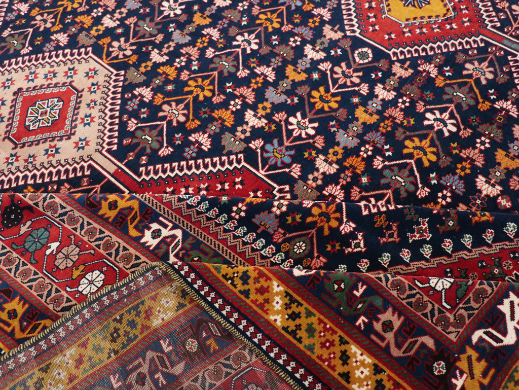 Vintage Persian Afshar Room Size Carpet, No.31446 - Gss