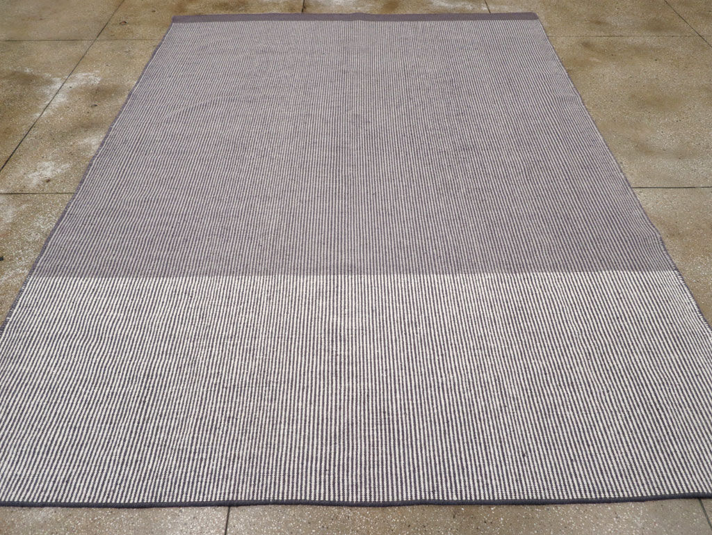 Contemporary Turkish Flatweave Room Size Carpet, No.31447 - Gss