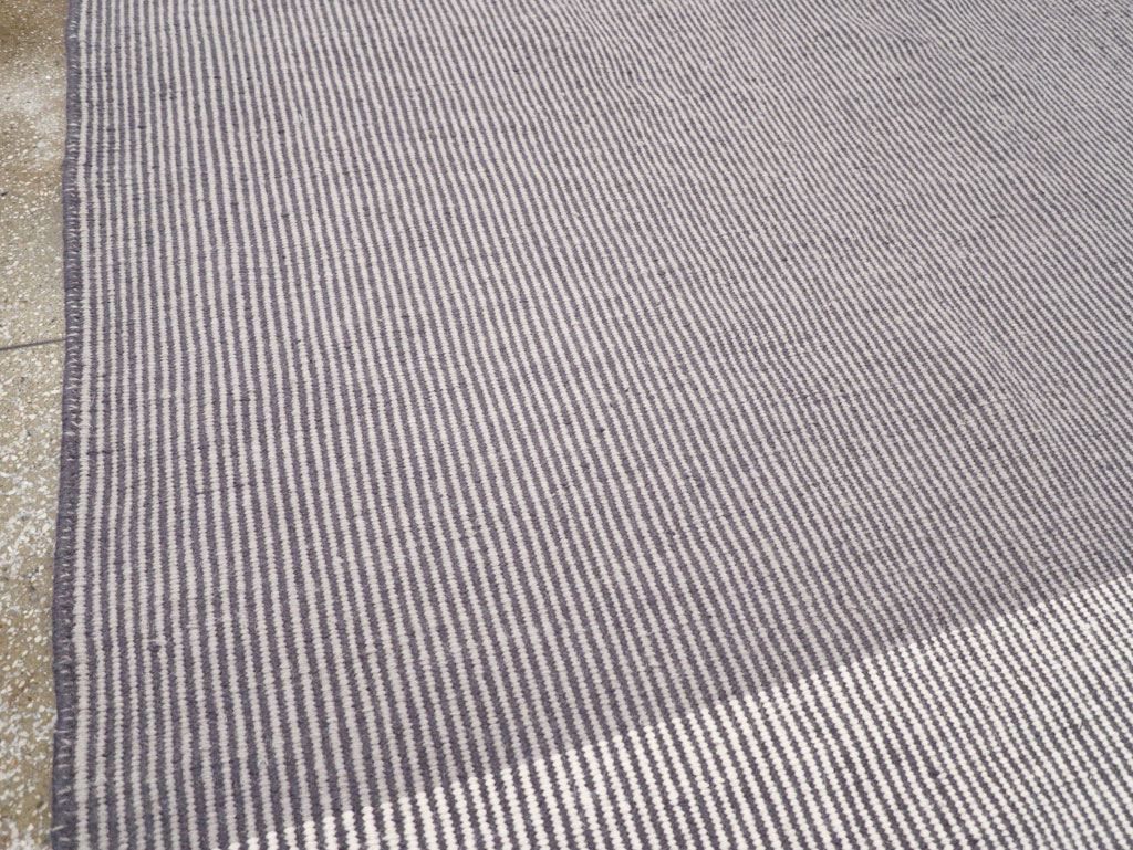 Contemporary Turkish Flatweave Room Size Carpet, No.31447 - Gss