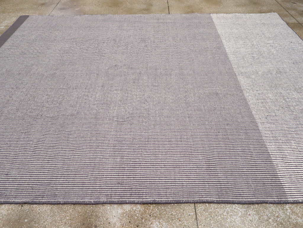 Contemporary Turkish Flatweave Room Size Carpet, No.31447 - Gss