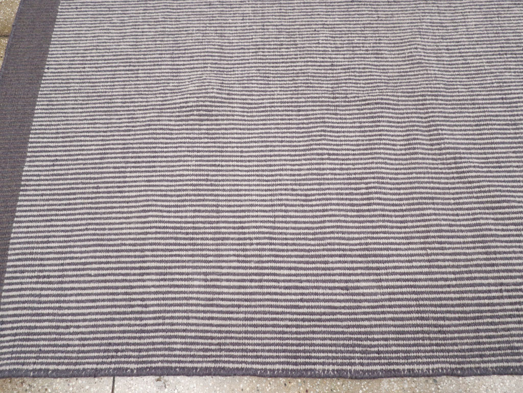 Contemporary Turkish Flatweave Room Size Carpet, No.31447 - Gss