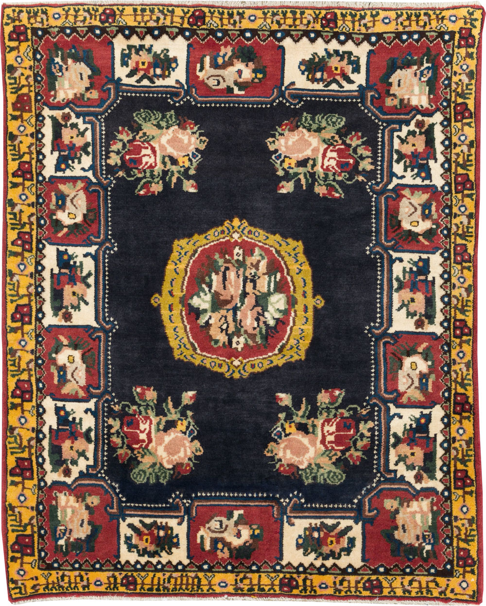 Vintage Persian Bakhtiari Throw Rug, No.31449 - Gss