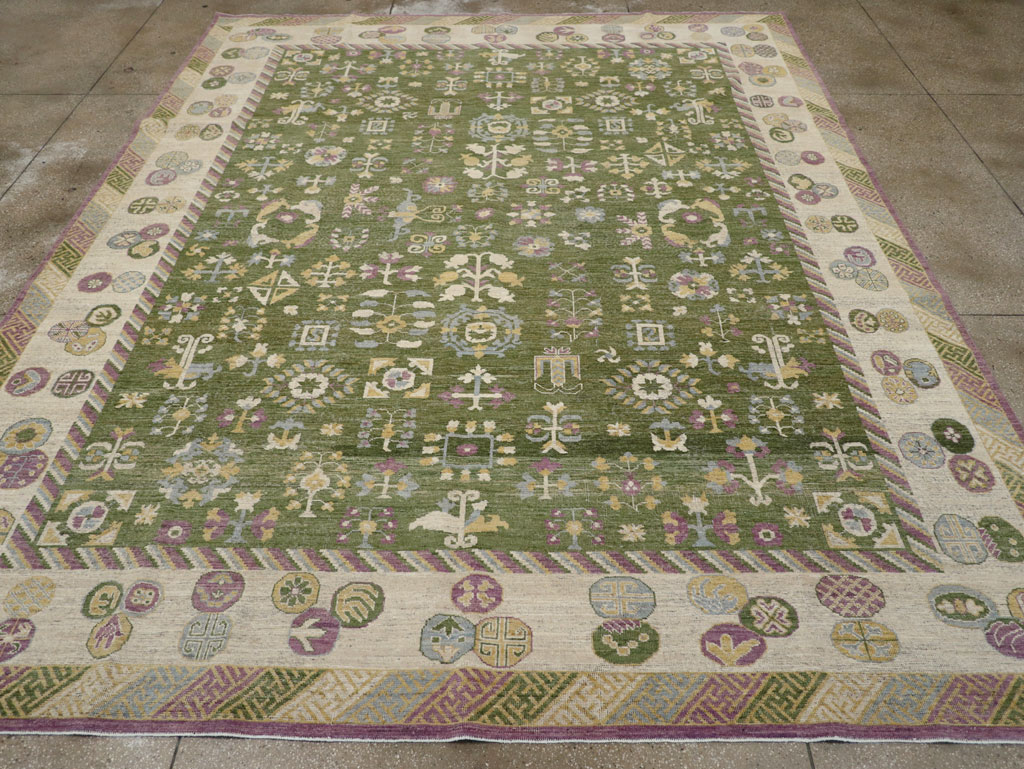 Modern East Turkestan Khotan Room Size Carpet, No.31454 - Gss