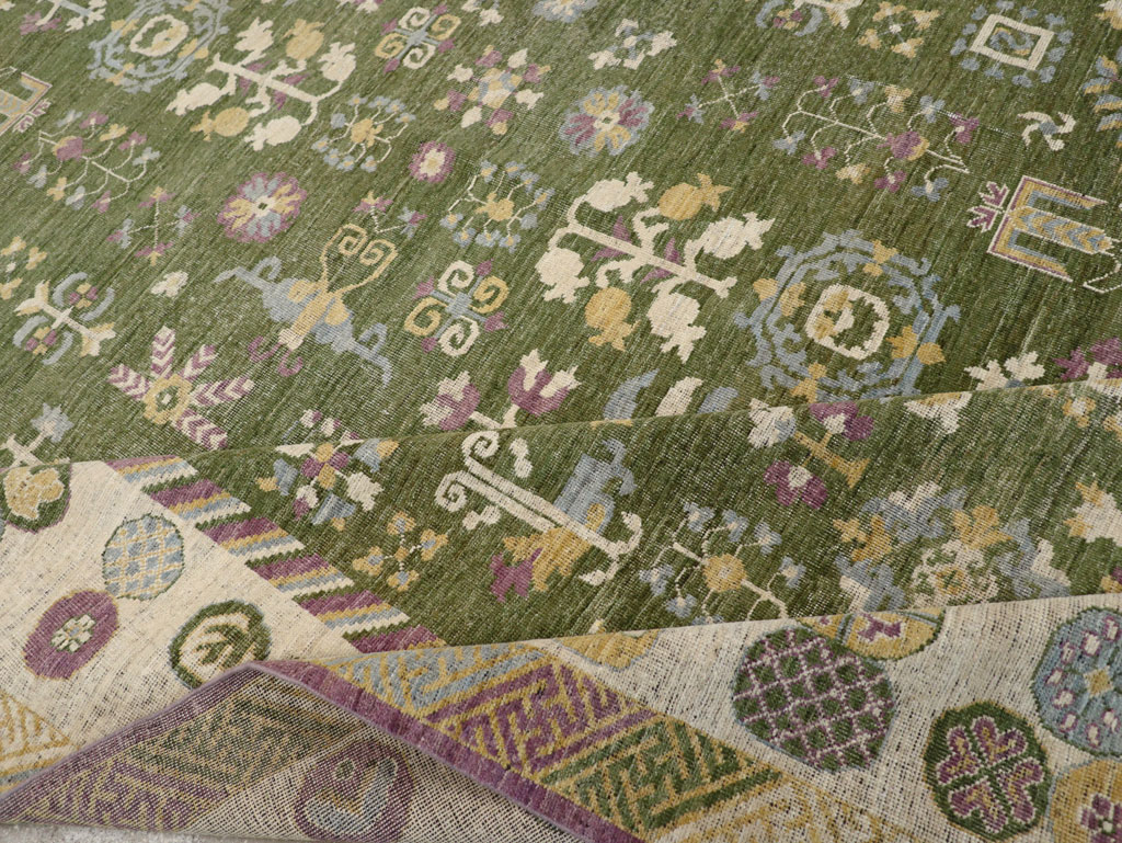 Modern East Turkestan Khotan Room Size Carpet, No.31454 - Gss