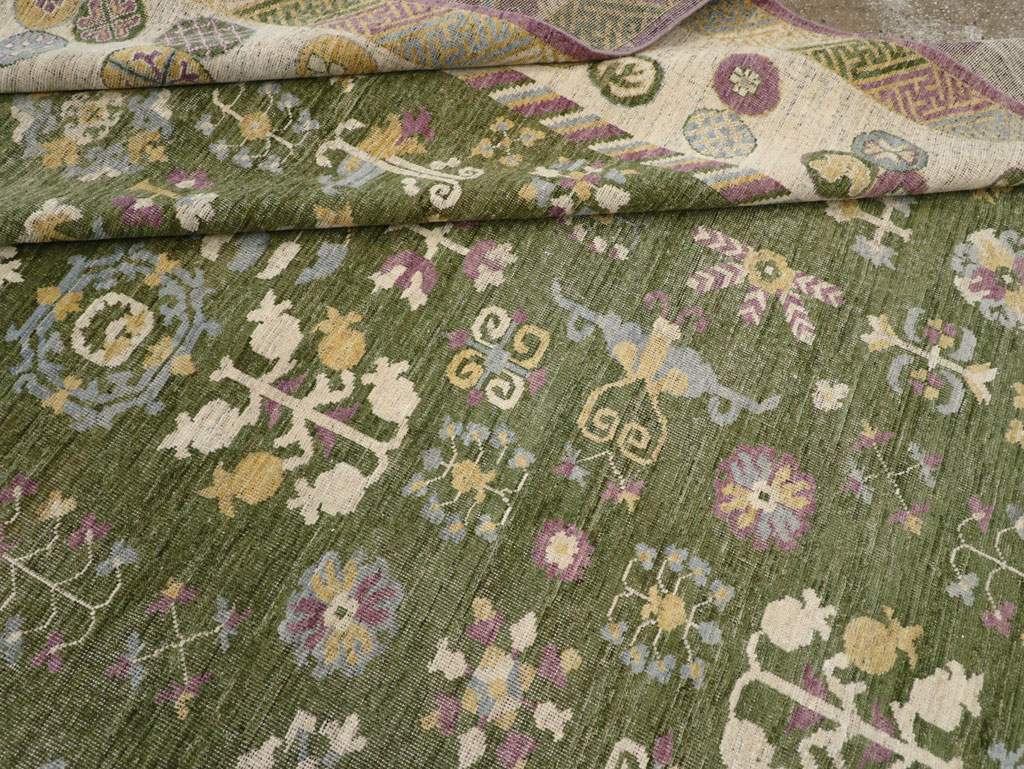 Modern East Turkestan Khotan Room Size Carpet, No.31454 - Gss