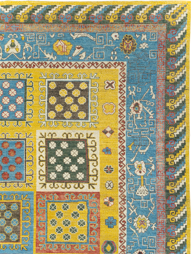 Modern East Turkestan Khotan Room Size Carpet, No.31455 - Gss