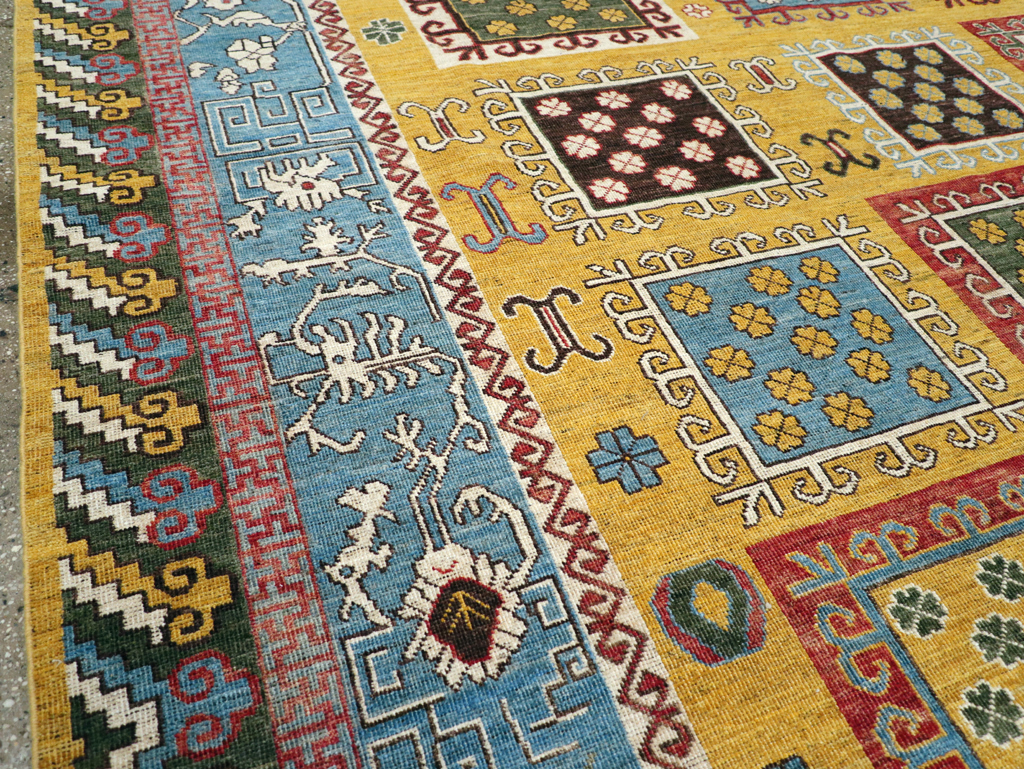 Modern East Turkestan Khotan Room Size Carpet, No.31455 - Gss