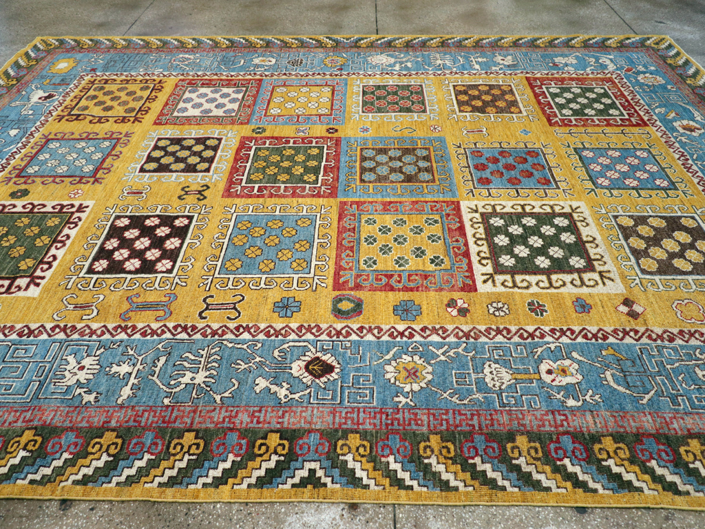 Modern East Turkestan Khotan Room Size Carpet, No.31455 - Gss
