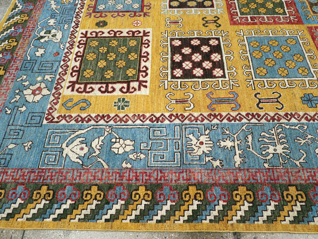 Modern East Turkestan Khotan Room Size Carpet, No.31455 - Gss