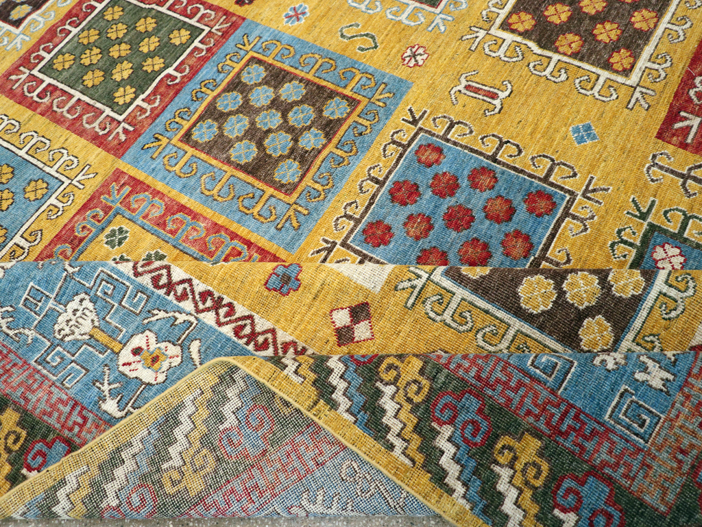 Modern East Turkestan Khotan Room Size Carpet, No.31455 - Gss