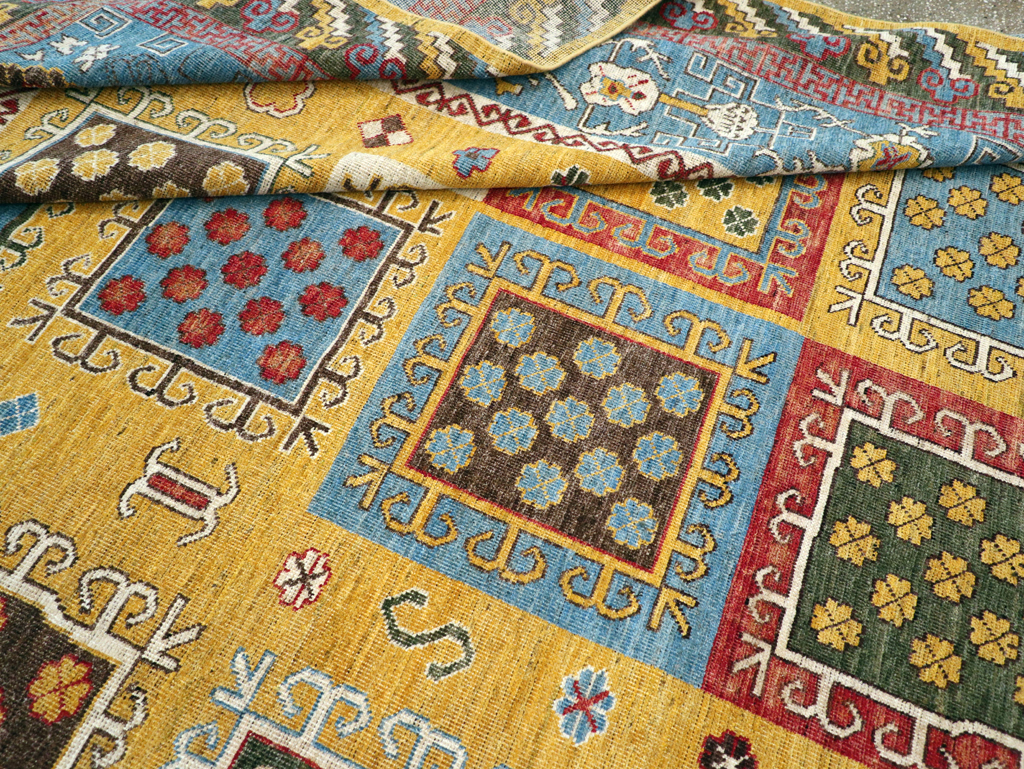 Modern East Turkestan Khotan Room Size Carpet, No.31455 - Gss