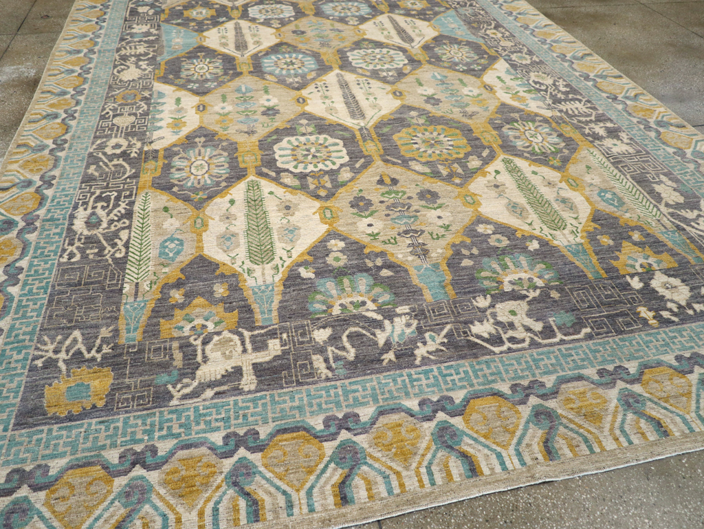 Modern East Turkestan Khotan Room Size Carpet, No.31456 - Gss