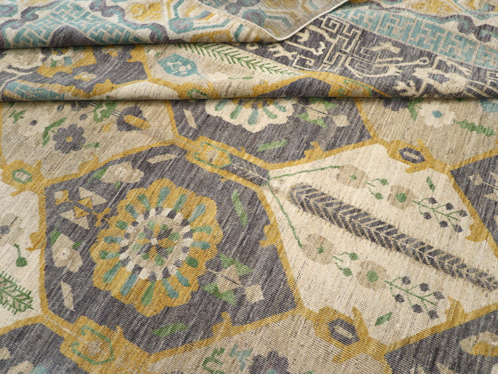 Modern East Turkestan Khotan Room Size Carpet, No.31456 - Gss