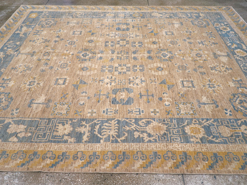 Modern East Turkestan Khotan Room Size Carpet, No.31458 - Gss