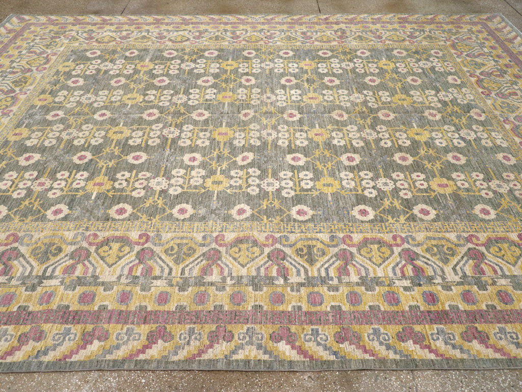 Modern East Turkestan Khotan Room Size Carpet, No.31459 - Gss