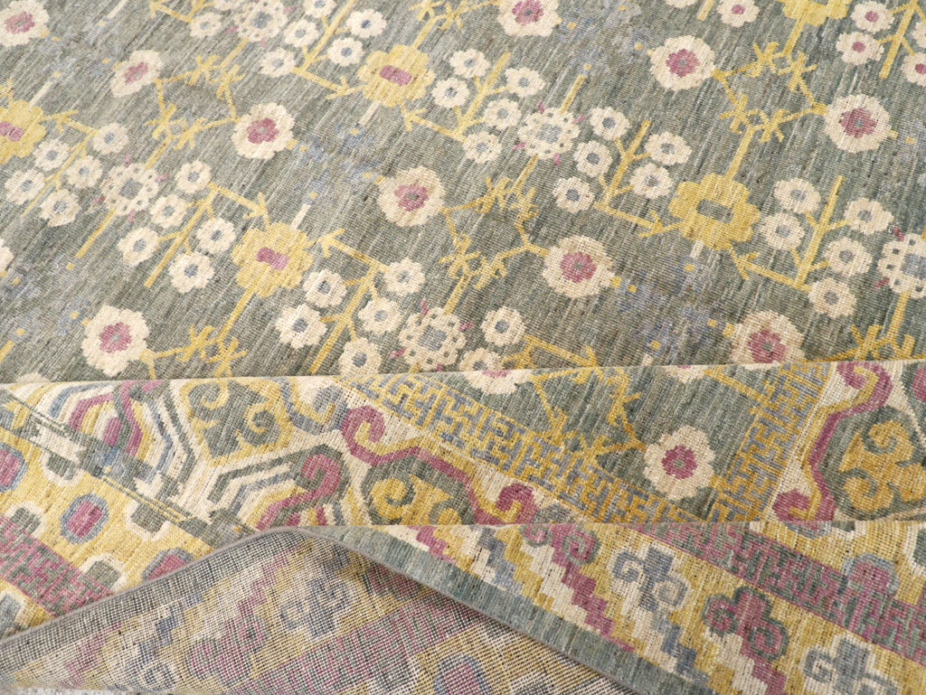 Modern East Turkestan Khotan Room Size Carpet, No.31459 - Gss