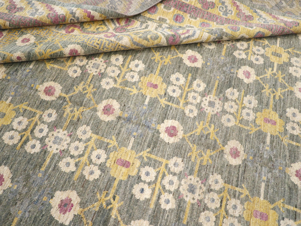 Modern East Turkestan Khotan Room Size Carpet, No.31459 - Gss