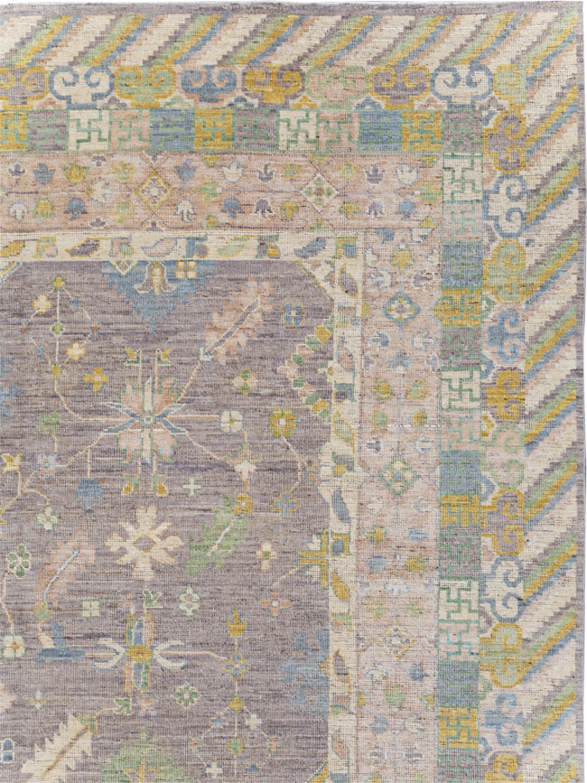 Modern East Turkestan Khotan Room Size Carpet, No.31460 - Gss