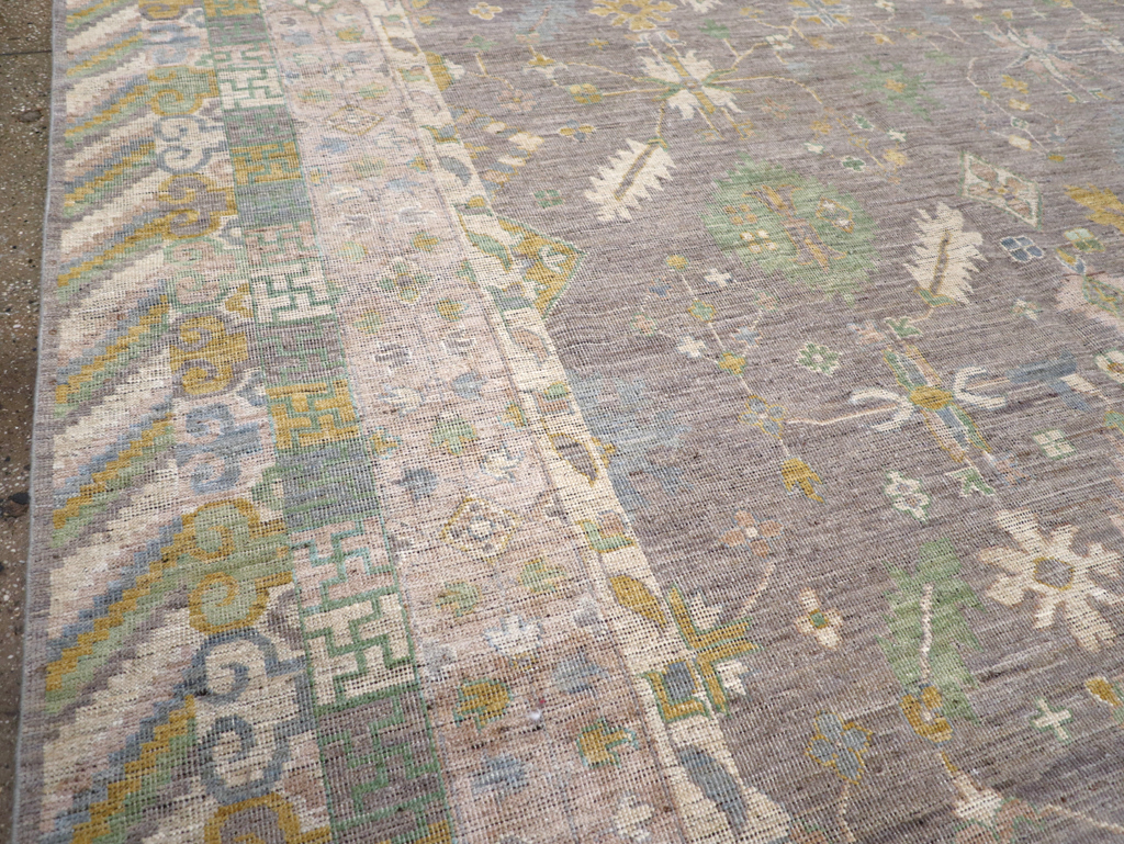 Modern East Turkestan Khotan Room Size Carpet, No.31460 - Gss