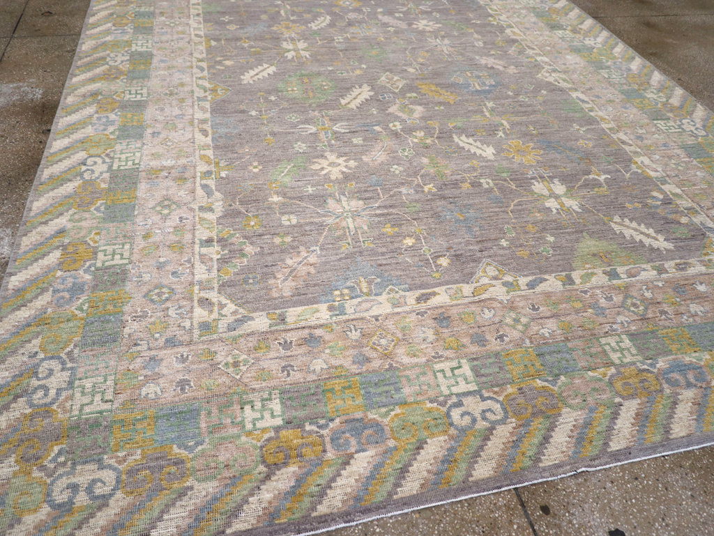Modern East Turkestan Khotan Room Size Carpet, No.31460 - Gss
