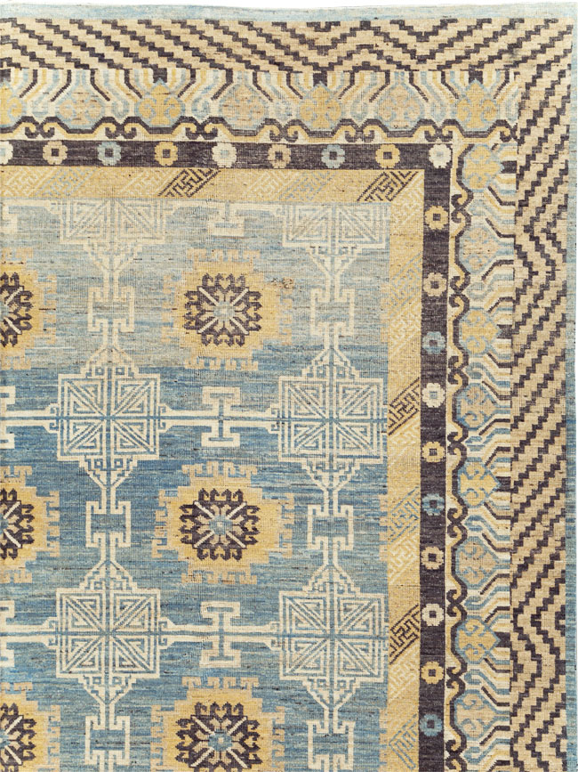 Modern East Turkestan Khotan Room Size Carpet, No.31461 - Gss