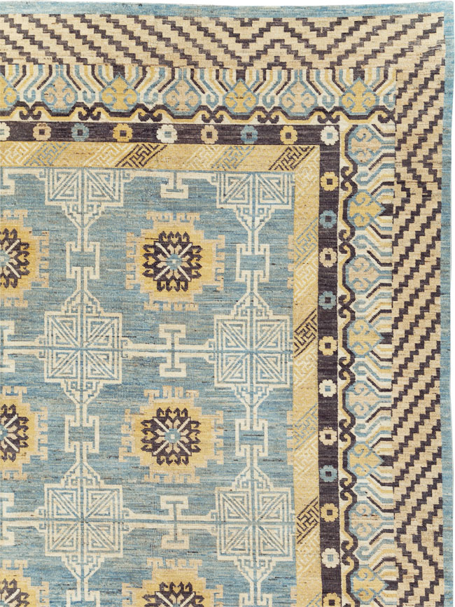 Modern East Turkestan Khotan Room Size Carpet, No.31461 - Gss