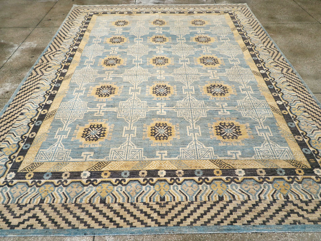 Modern East Turkestan Khotan Room Size Carpet, No.31461 - Gss