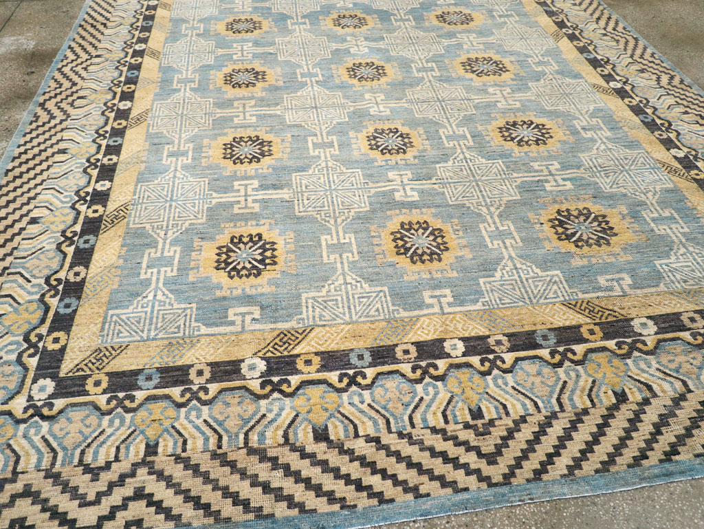 Modern East Turkestan Khotan Room Size Carpet, No.31461 - Gss