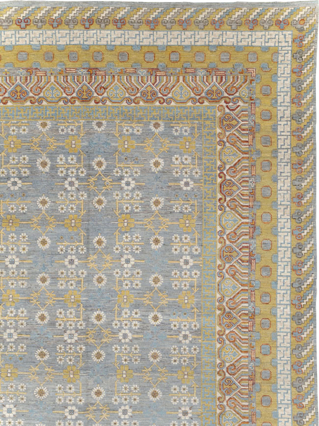 Contemporary East Turkestan Khotan Oversize Carpet, No.31462 - Gss
