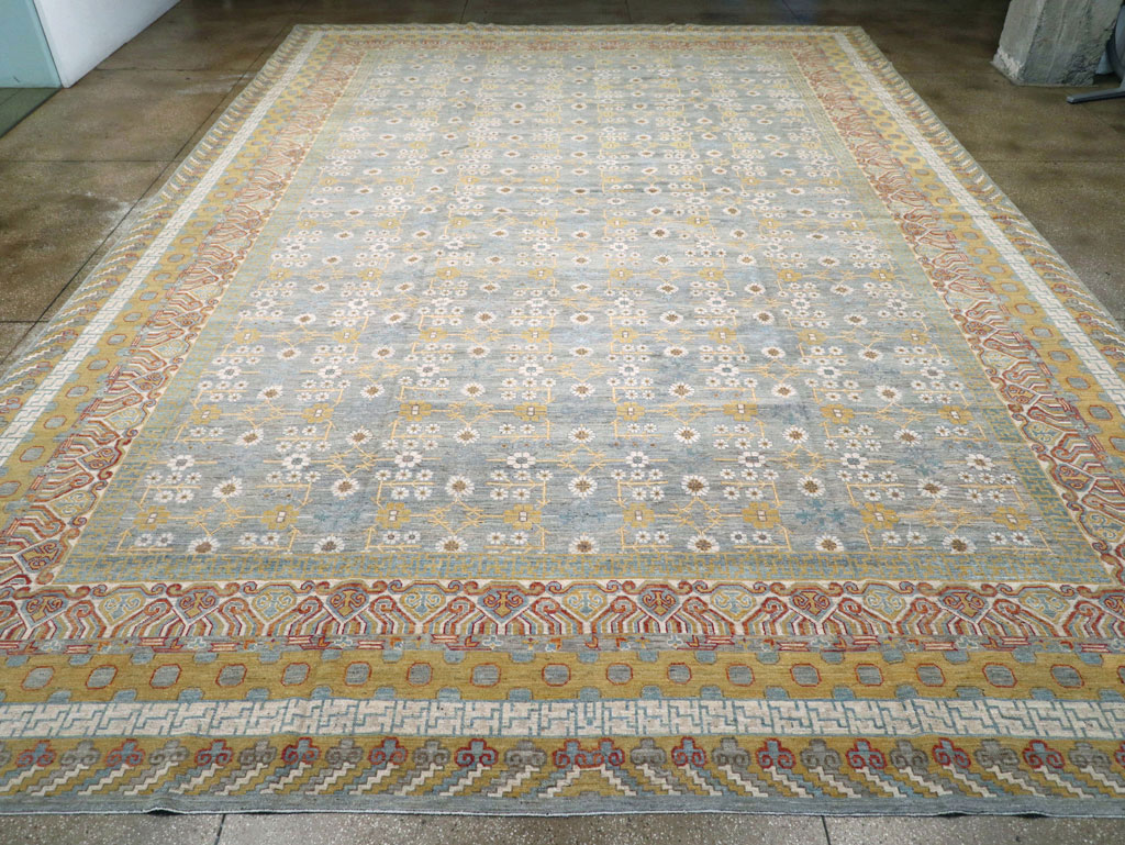 Contemporary East Turkestan Khotan Oversize Carpet, No.31462 - Gss