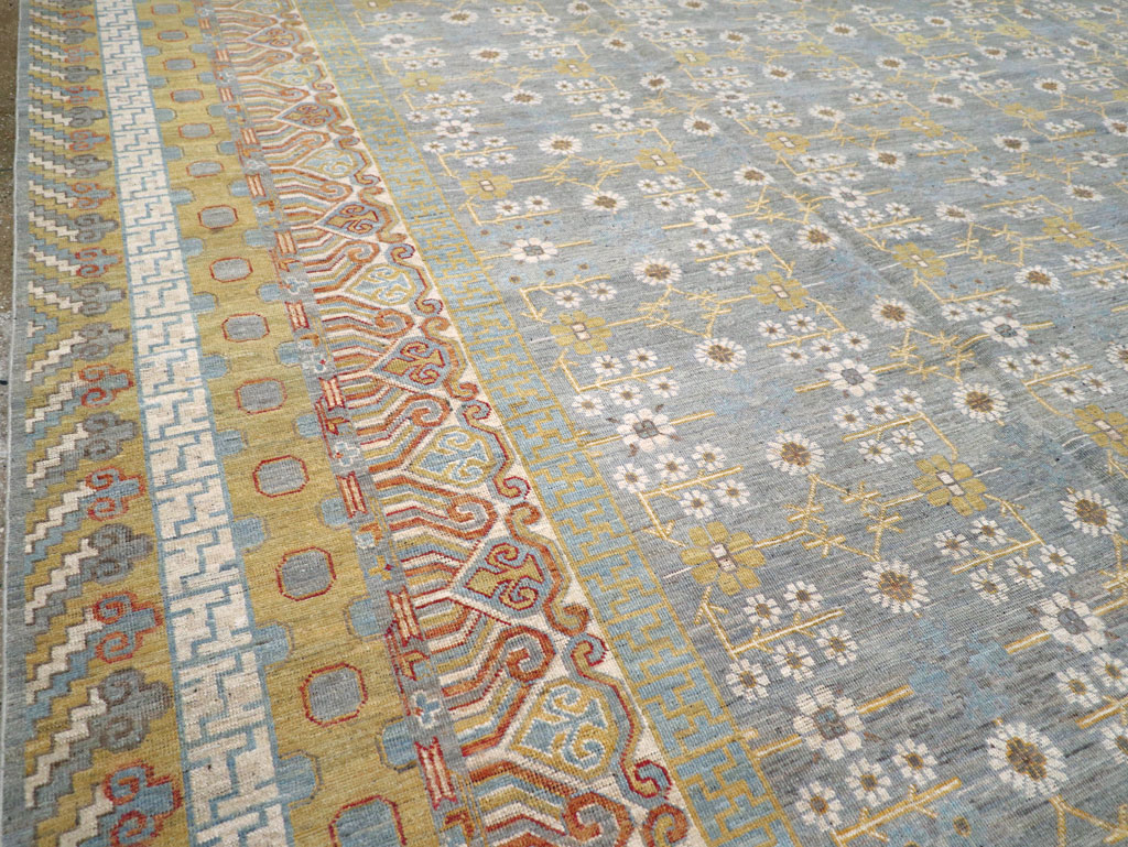 Contemporary East Turkestan Khotan Oversize Carpet, No.31462 - Gss