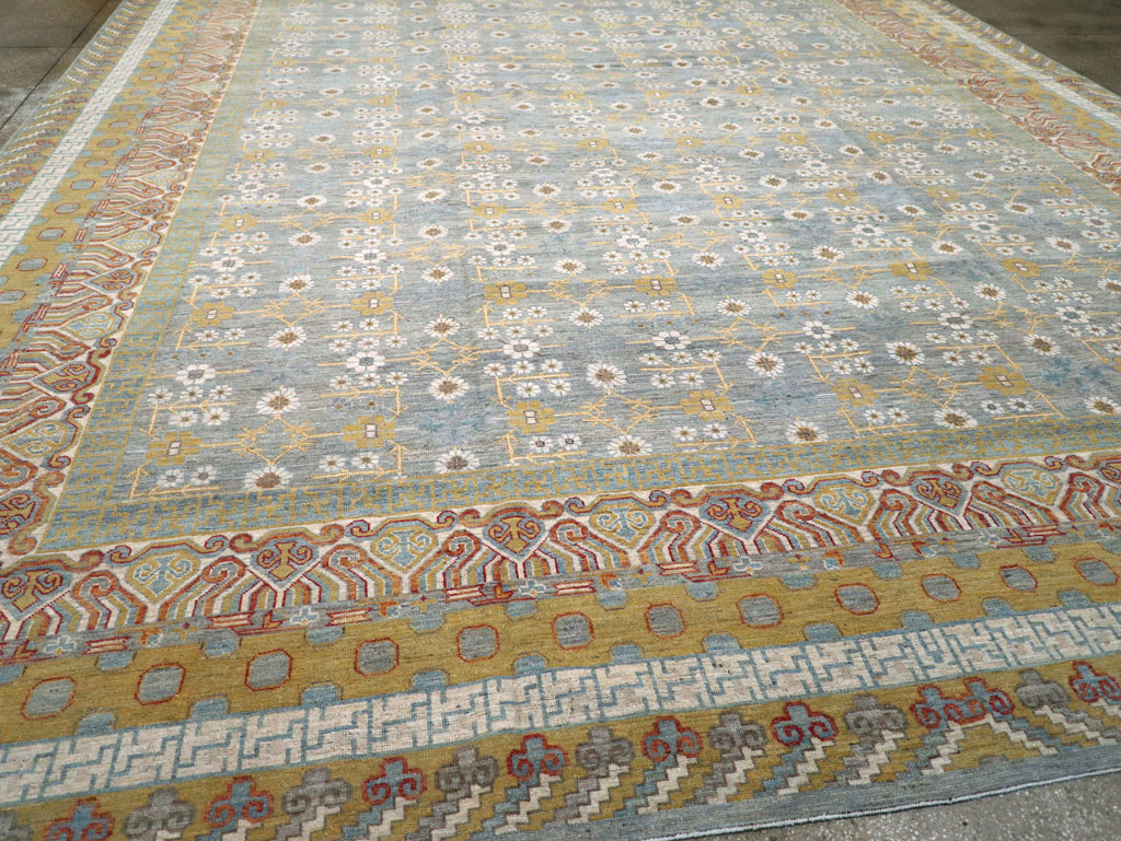 Contemporary East Turkestan Khotan Oversize Carpet, No.31462 - Gss