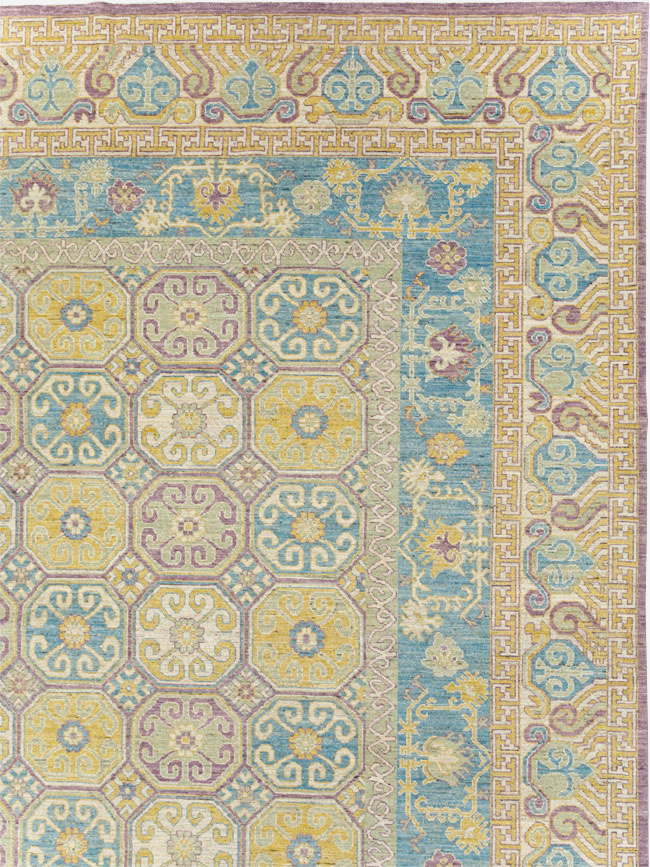 Modern East Turkestan Khotan Oversize Carpet, No.31463 - Gss