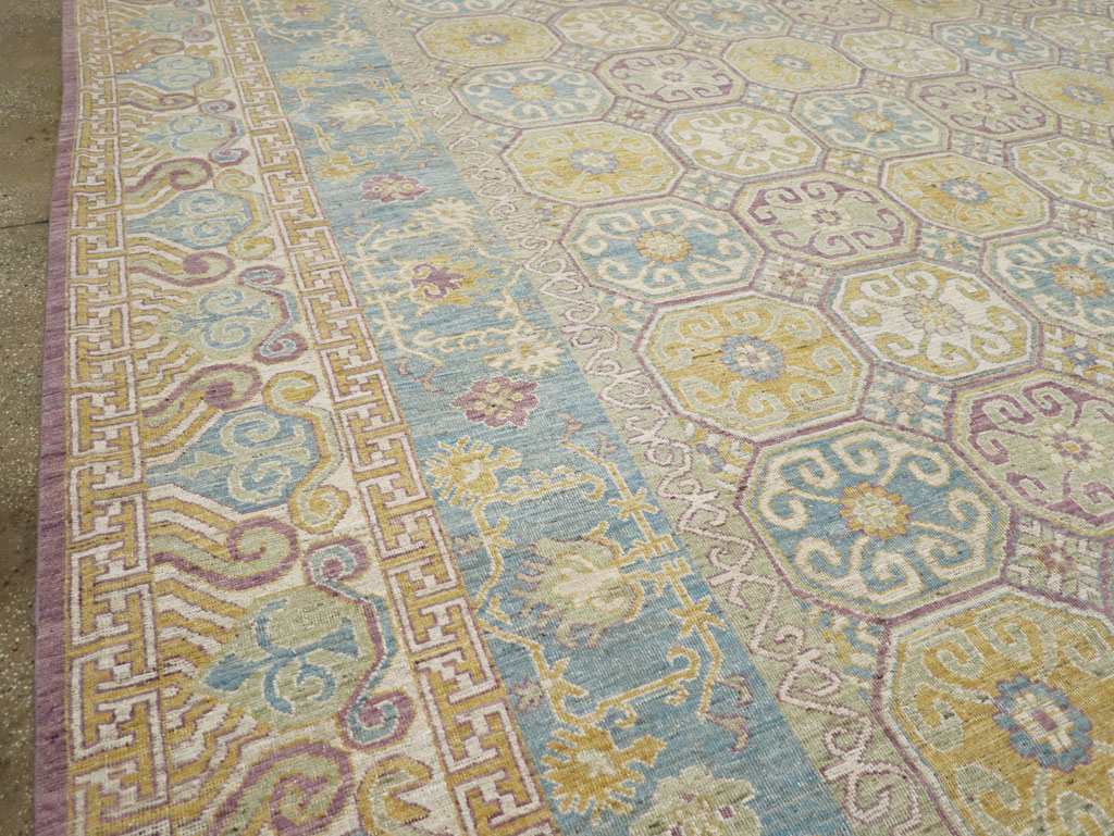 Modern East Turkestan Khotan Oversize Carpet, No.31463 - Gss