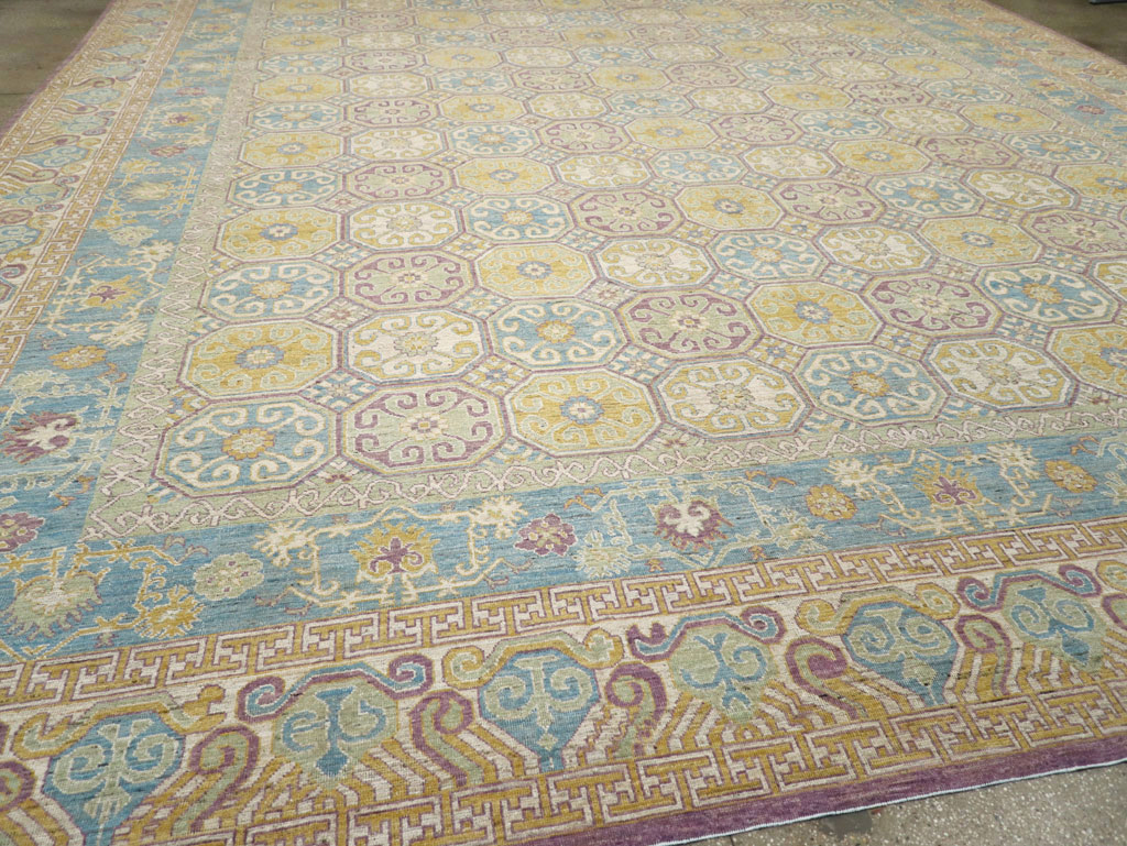 Modern East Turkestan Khotan Oversize Carpet, No.31463 - Gss