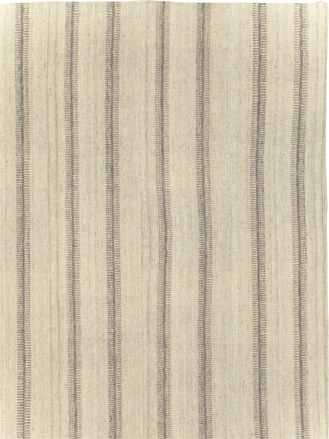 Vintage Turkish Flatweave Kilim Room Size Carpet, No.31464 - Gss