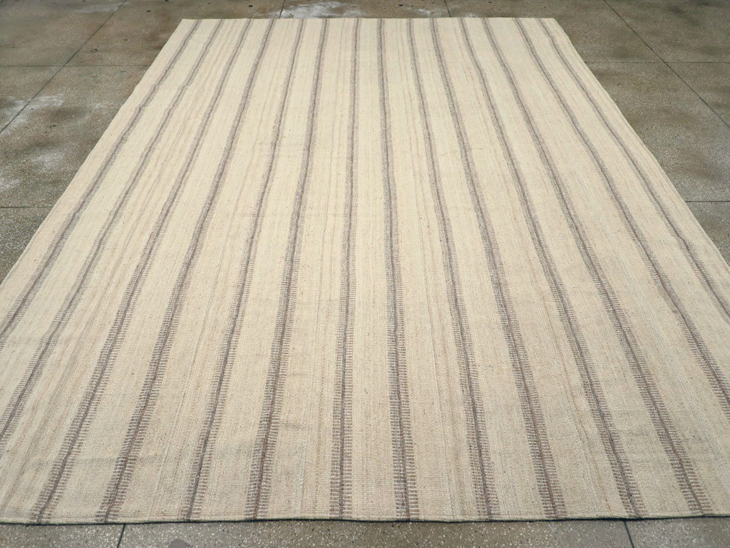 Vintage Turkish Flatweave Kilim Room Size Carpet, No.31464 - Gss