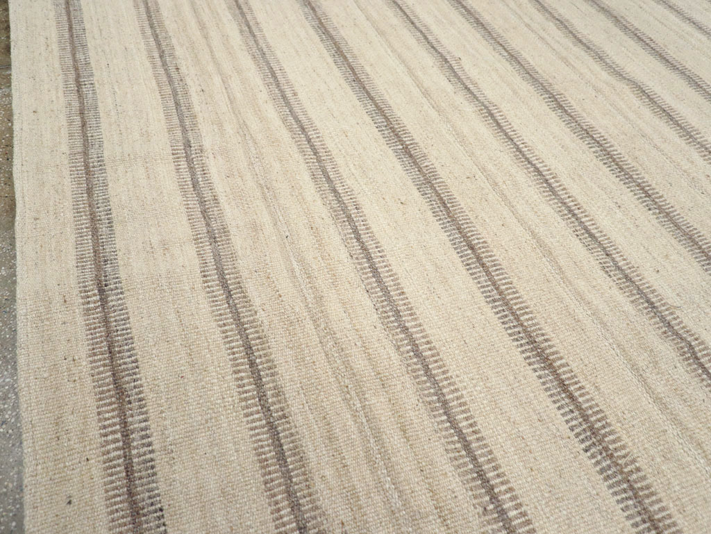 Vintage Turkish Flatweave Kilim Room Size Carpet, No.31464 - Gss