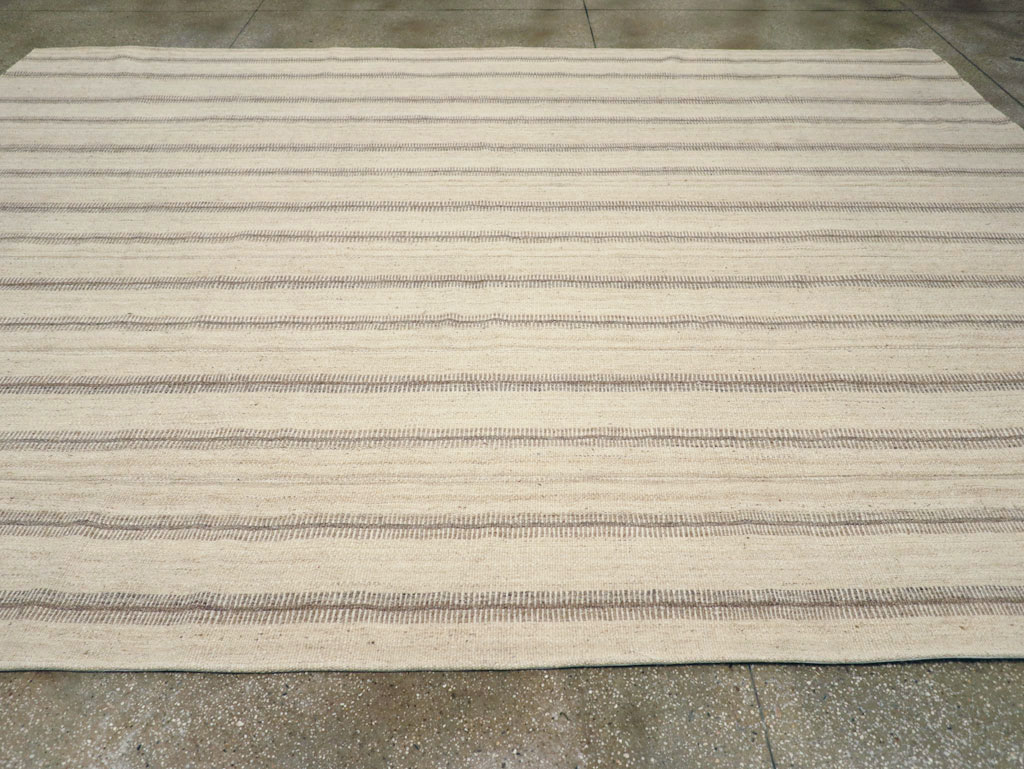 Vintage Turkish Flatweave Kilim Room Size Carpet, No.31464 - Gss