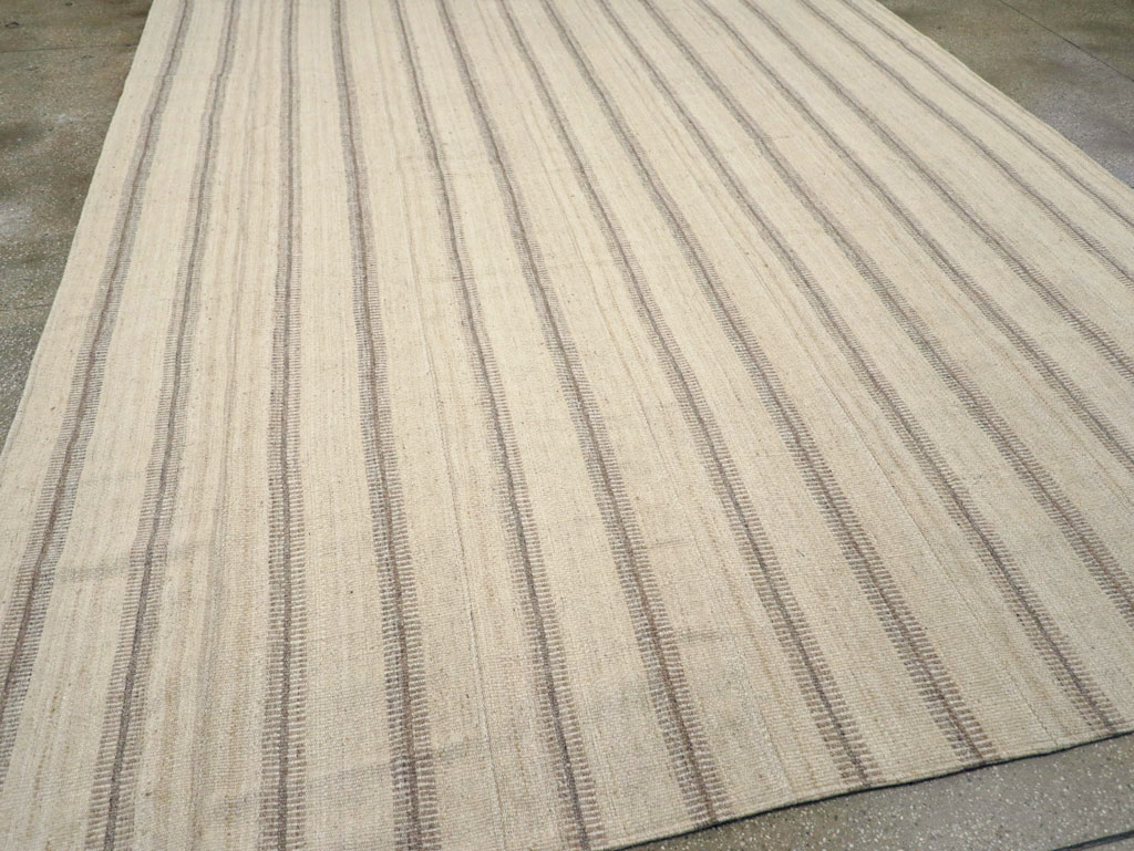 Vintage Turkish Flatweave Kilim Room Size Carpet, No.31464 - Gss