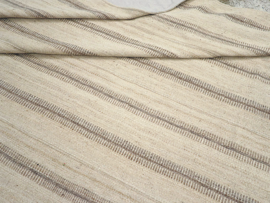 Vintage Turkish Flatweave Kilim Room Size Carpet, No.31464 - Gss