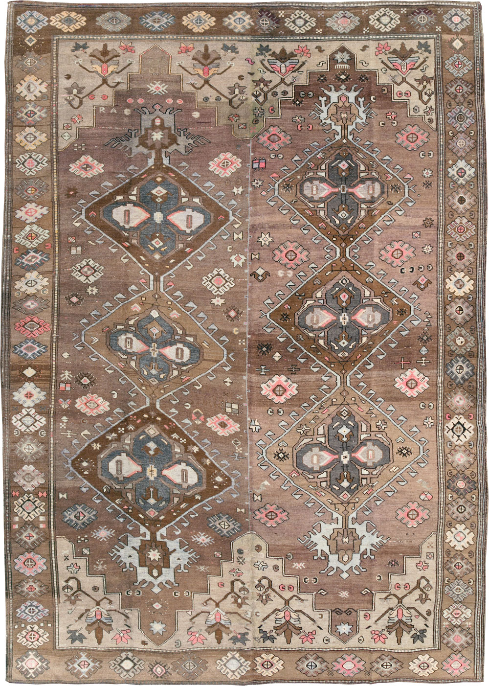 Vintage Turkish Anatolian Tribal Room Size Carpet, No.31467 - Gss