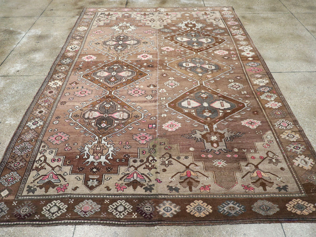 Vintage Turkish Anatolian Tribal Room Size Carpet, No.31467 - Gss
