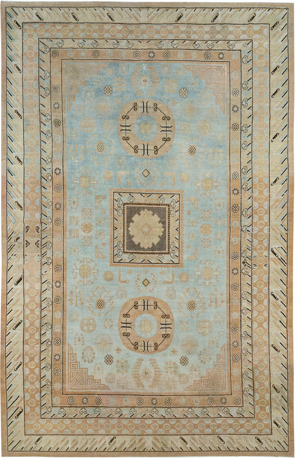 Antique East Turkestan Khotan Large Carpet, No.31472 - Gss