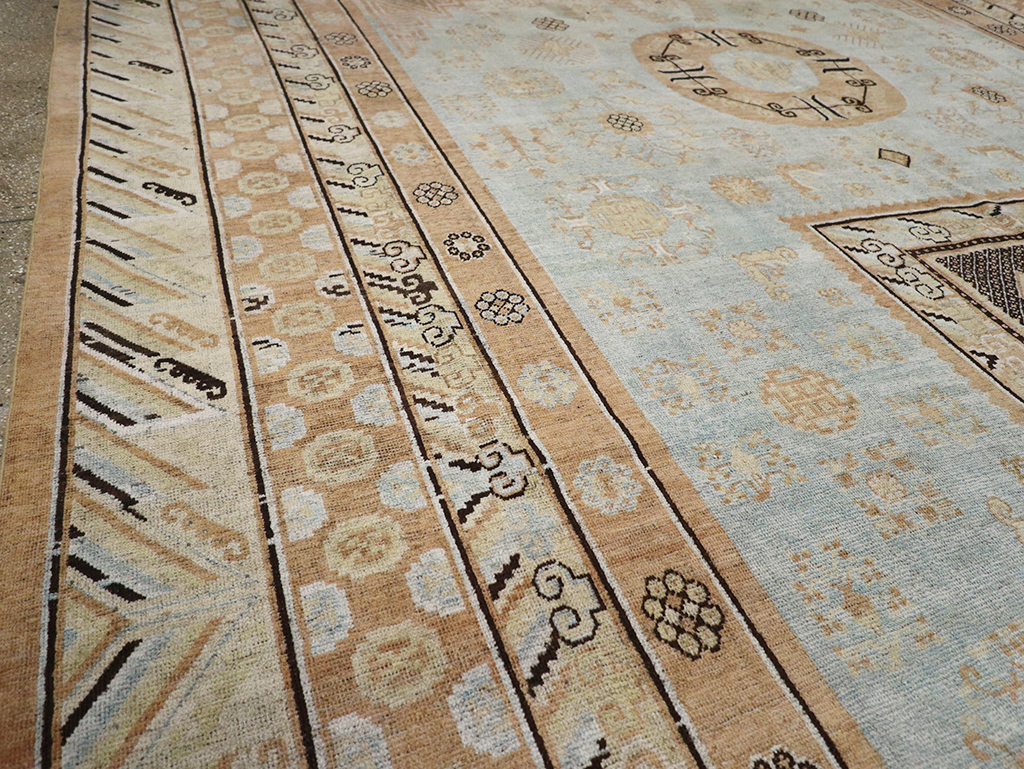 Antique East Turkestan Khotan Large Carpet, No.31472 - Gss